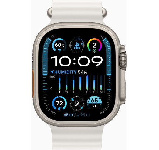 Смарт-годинник Apple Watch Ultra 2 GPS + Cellular 49mm Titanium Case with White Ocean Band (MREJ3) недорого