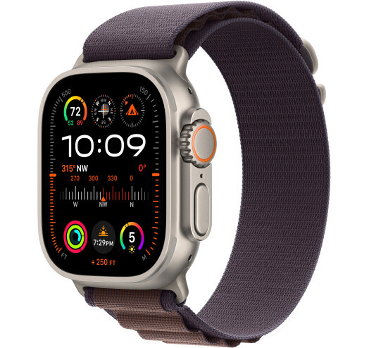 Смарт-часы Apple Watch Ultra 2 GPS+Cellular 49mm Titanium Case with Blue Alpine Loop - Small (MREK3/MRFA3)