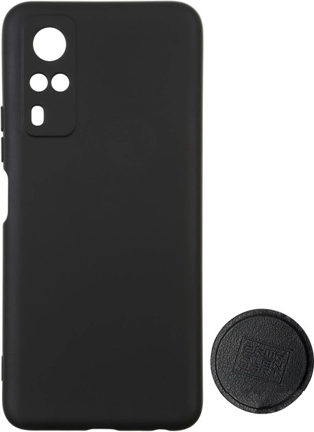 Панель ArmorStandart ICON Case for Vivo Y31 Black + Метал. пластина в шкіряному обплетенні (ARM61455