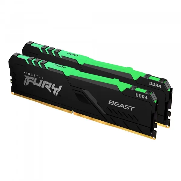 Оперативная память Kingston Fury Beast RGB DDR4-3200 16GB 1 of 2 KIT (2x16GB) (KF432C16BB1AK2/32_1)