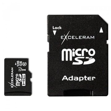 Карта пам'яті  Exceleram 128Gb microSDHC class 10 (MSD12810A)