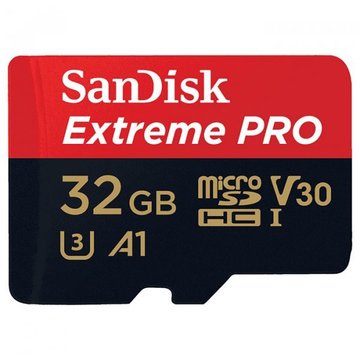 Карта пам'яті  SanDisk 32GB microSD class 10 V30 A1 UHS-I U3 4K Extreme Pro (SDSQXCG-032G-GN6MA)