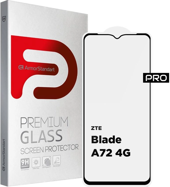 Защитное стекло ArmorStandart Pro for ZTE Blade A72 Black (ARM63118)
