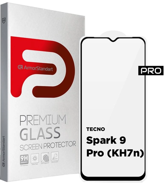 Захисне скло ArmorStandart Pro for TECNO Spark 9 Pro (KH7n) Black (ARM64652)