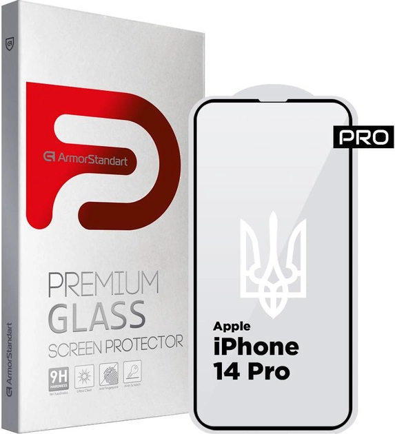 Захисне скло ArmorStandart Pro 3D LE for Apple iPhone 14 Pro Black (ARM65658)