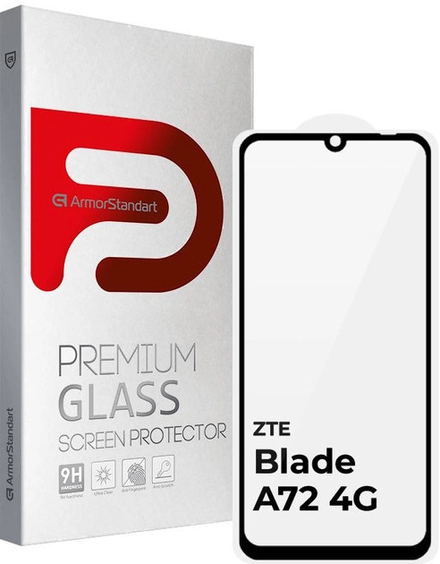 Защитное стекло ArmorStandart Full Glue for ZTE Blade A72 Black (ARM65503)