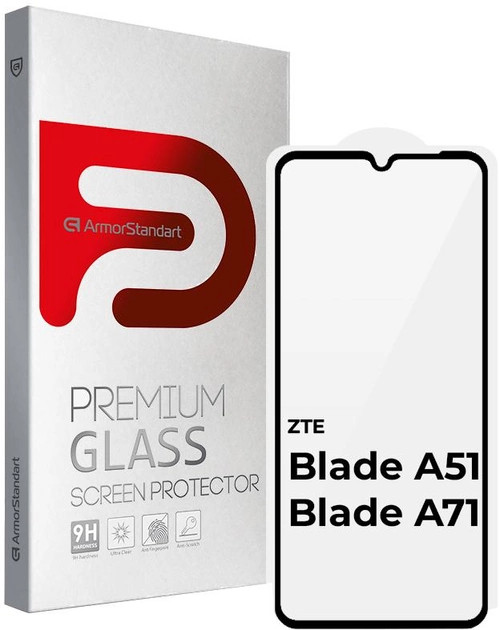 Защитное стекло ArmorStandart Full Glue for ZTE Blade A51 / A71 Black (ARM65500)