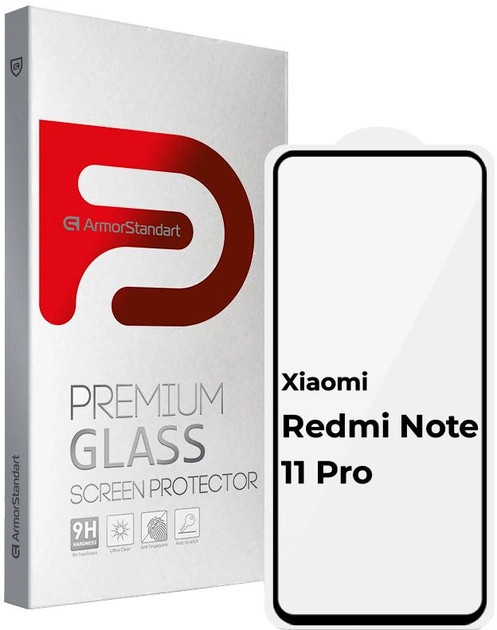 Захисне скло ArmorStandart Full Glue for Xiaomi Redmi Note 11 Pro Black (ARM62779)
