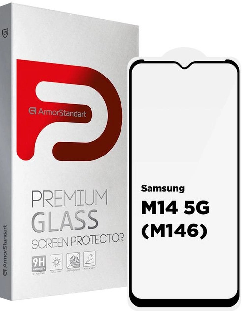 Захисне скло ArmorStandart Full Glue for Samsung M14 5G (M146) Black (ARM66669)