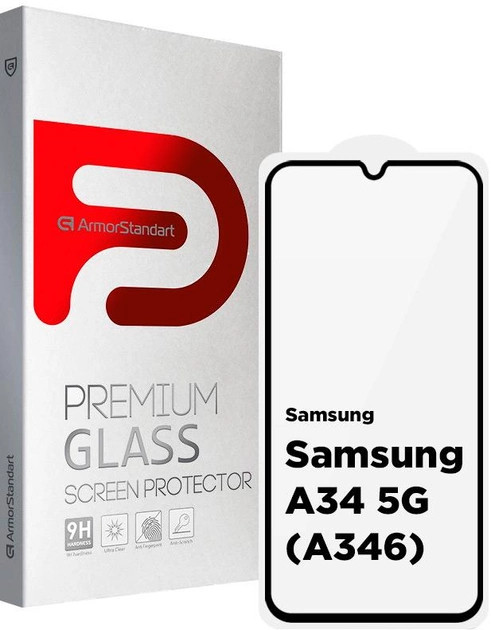 Захисне скло ArmorStandart Full Glue for Samsung A34 5G (A346) Black (ARM66203)