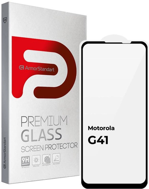 Захисне скло ArmorStandart Full Glue for Motorola G41 Black (ARM65485)