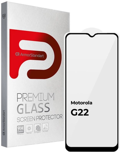 Защитное стекло ArmorStandart Full Glue for Motorola G22 Black (ARM65483)