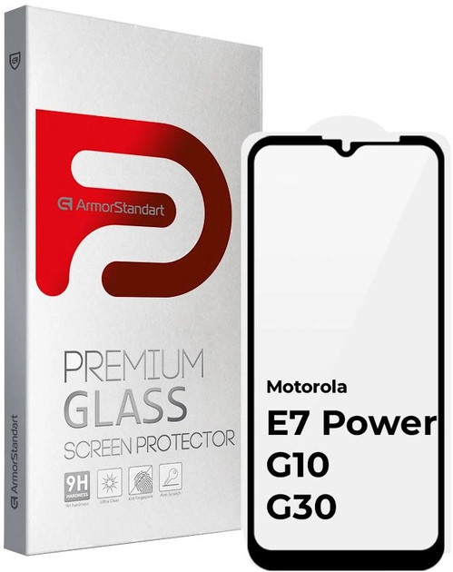 Захисне скло ArmorStandart Full Glue for Motorola E7 Power / G10 / G30 Power Black (ARM65482)