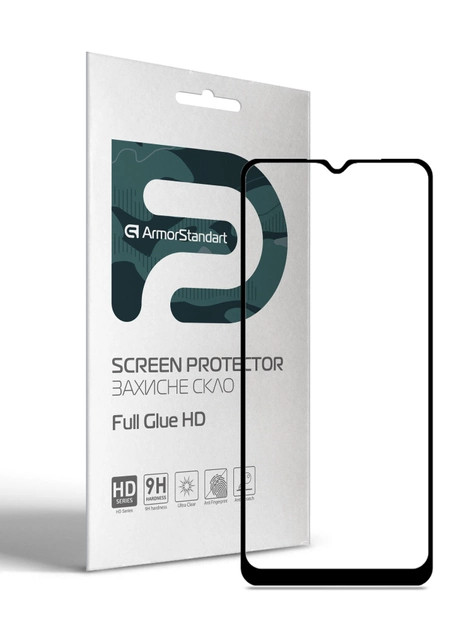 Защитное стекло Armorstandart Full Glue HD for Samsung A03s (A037) Black (ARM59829)