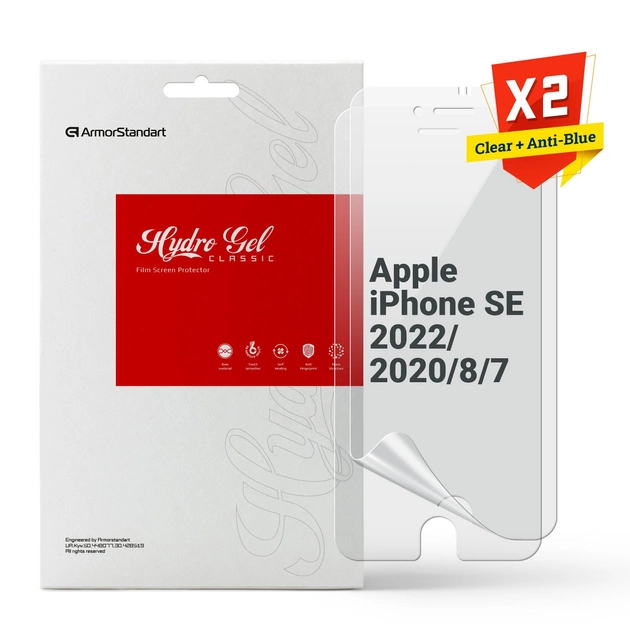 Захисна плівка ArmorStandart Clear + Anti-Blue for Apple iPhone SE 2022/2020/8/7 (ARM6683