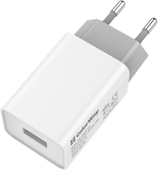 Зарядний пристрій Colorway 1USB AUTO ID 2A (10W) white + micro USB 2.4A 1m white
