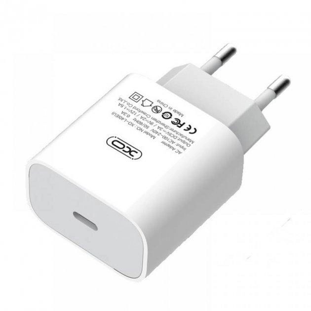 Зарядний пристрій XO L40 (18W/1 USB-С) White