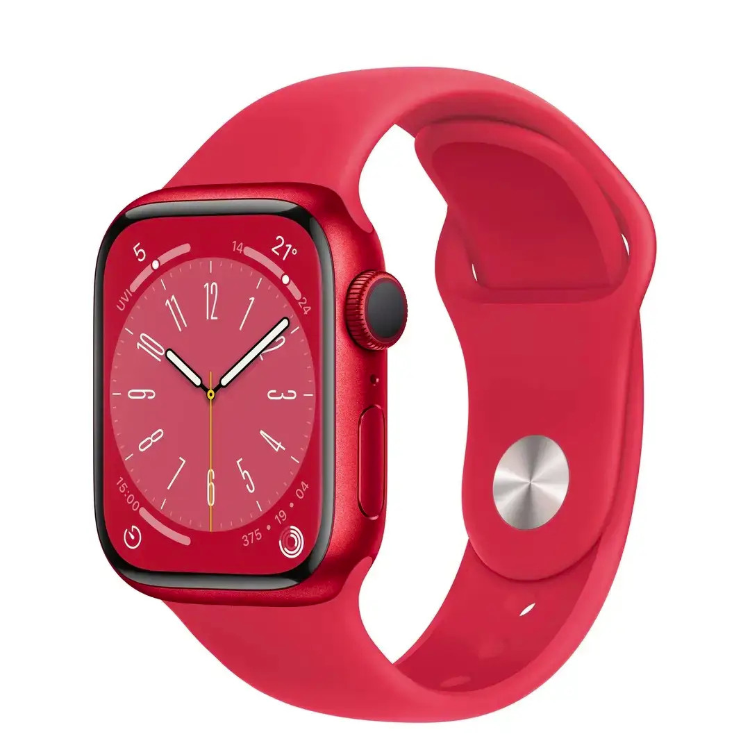 Смарт-годинник Apple Watch S8 41mm Red Aluminum Case with Red Sport Band (MNJ23)