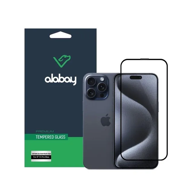 Захисне скло Alabay iPhone 15 Pro Max Anti Static Black