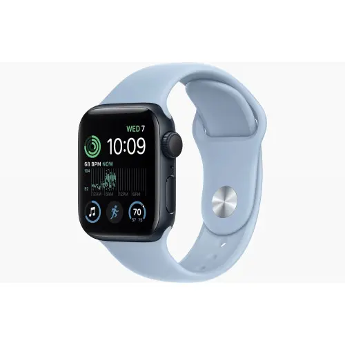 Смарт-годинник Apple Watch SE 2 GPS 40mm Midnight Aluminum Case with Blue Sport Band (MNL83)