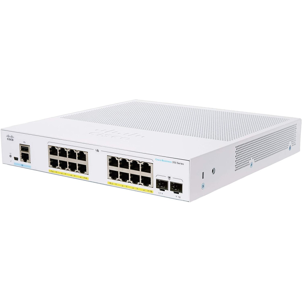 Комутатор Cisco CBS350 Managed (CBS350-16P-2G-EU)