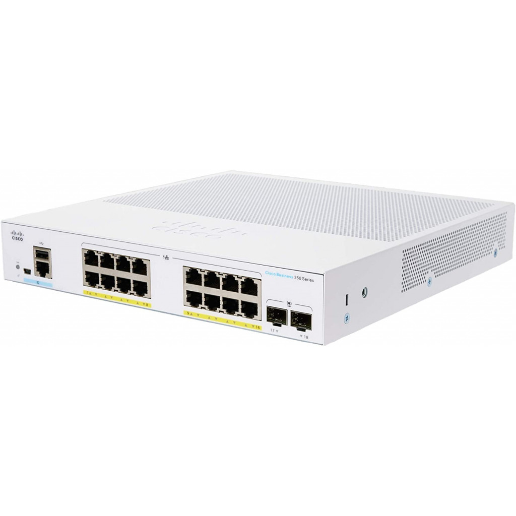 Комутатор Cisco CBS250 Smart (CBS250-16P-2G-EU)