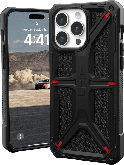 Панель UAG for Apple iPhone 15 Pro Monarch Kevlar Black