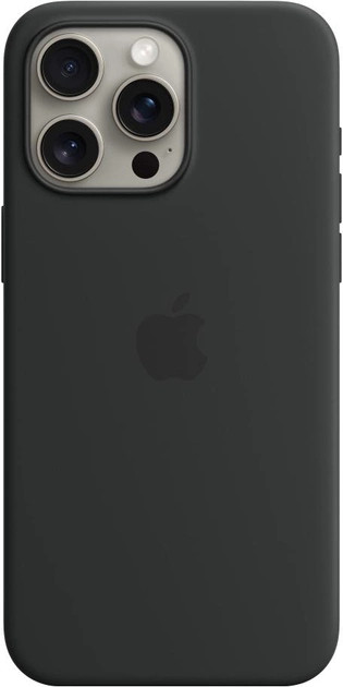 Панель iPhone 15 Pro Max Silicone Case with MagSafe - Black (MT1M3)