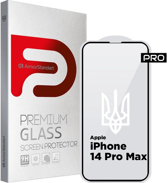 Захисне скло ArmorStandart Pro 3D LE for Apple iPhone 14 Pro Max Black (ARM65656)