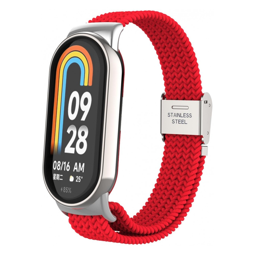 Ремінець для фітнес браслета ArmorStandart Braided Solo Loop for Xiaomi Mi Band 8 Red (ARM69927)