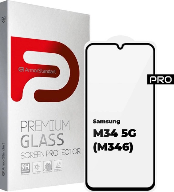 Защитное стекло ArmorStandart Pro for Samsung M34 5G (M346) Black (ARM69578)
