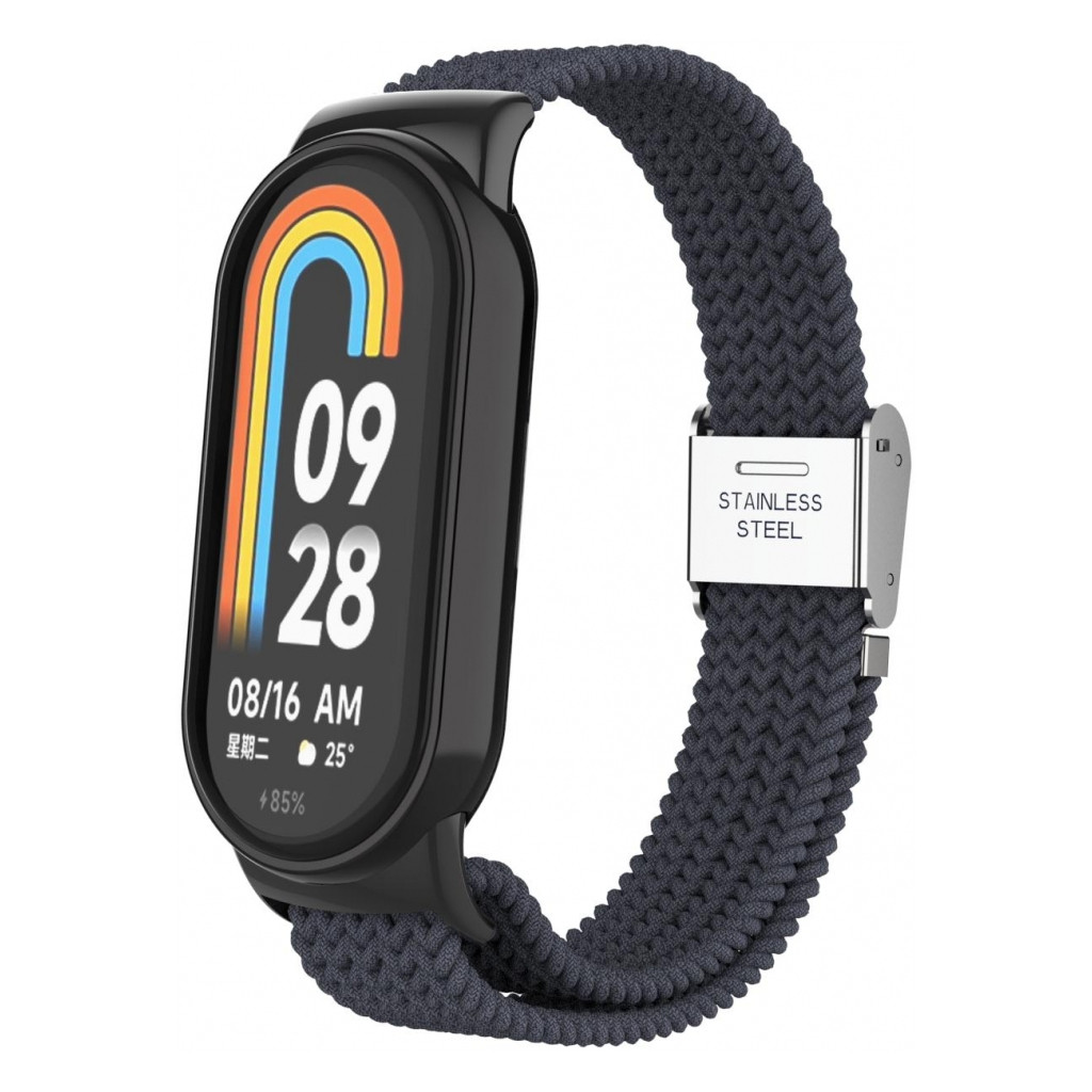 Ремінець для фітнес браслета ArmorStandart Braided Solo Loop for Xiaomi Mi Band 8 Charcoal (ARM69928)