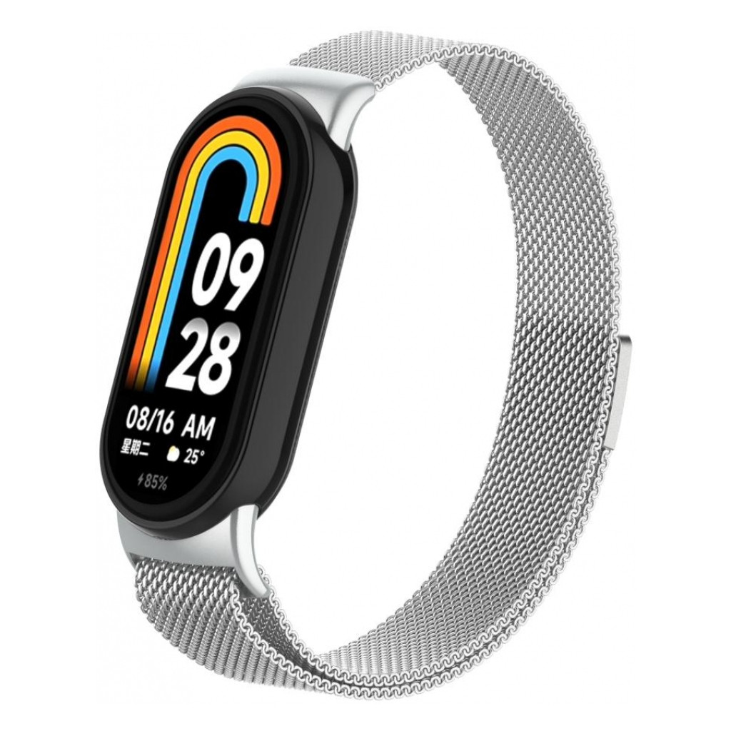 Ремінець для фітнес браслета ArmorStandart Milanese Magnetic Band for Xiaomi Mi Band 8 Silver (ARM69917)