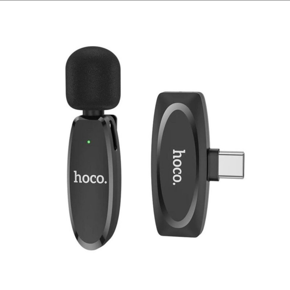 Микрофон HOCO L15 Crystal Lavalier Wireless Digital Microfone (Type-C) Black