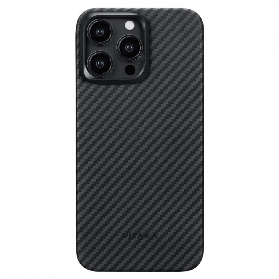 Чехол-накладка Pitaka iPhone 15 Pro Max MagEZ Case 4 Twill 1500D Black/Grey(KI1501PM)