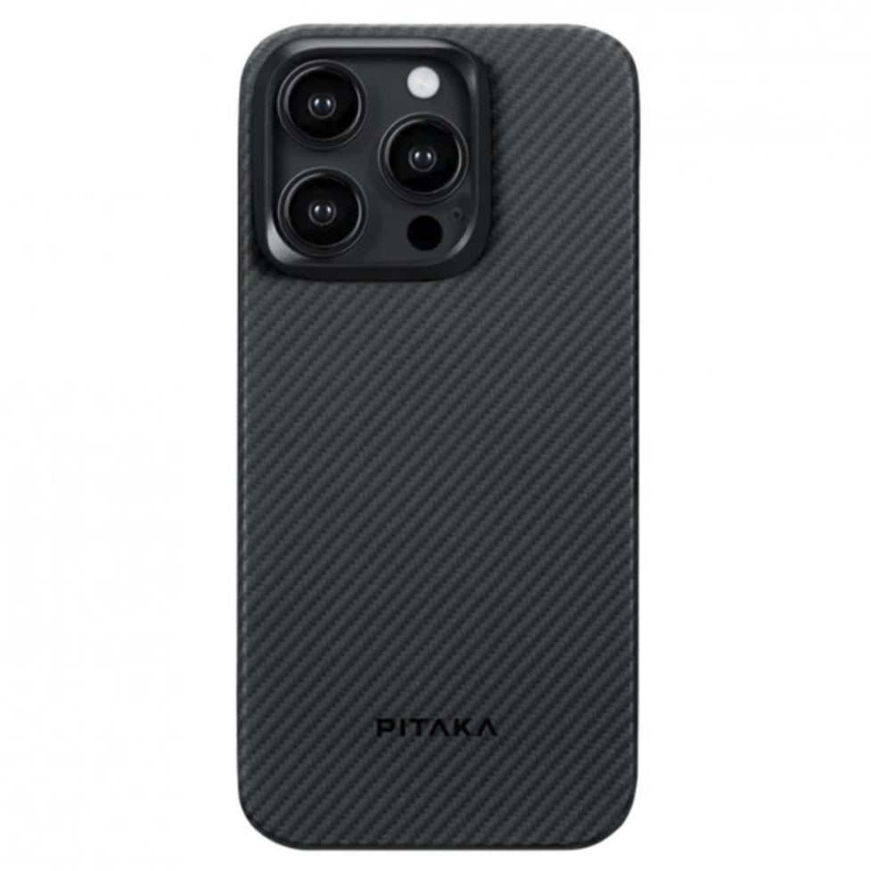 Чехол-накладка Pitaka iPhone 15 Pro Max MagEZ Case 4 Twill 600D Black/Grey(KI1501PMA)