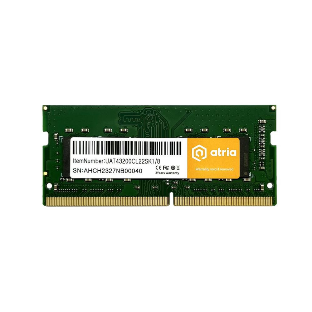 Оперативная память ATRIA SODIMM DDR4-3200 8192MB PC4-25600 (UAT43200CL22SK1/8)