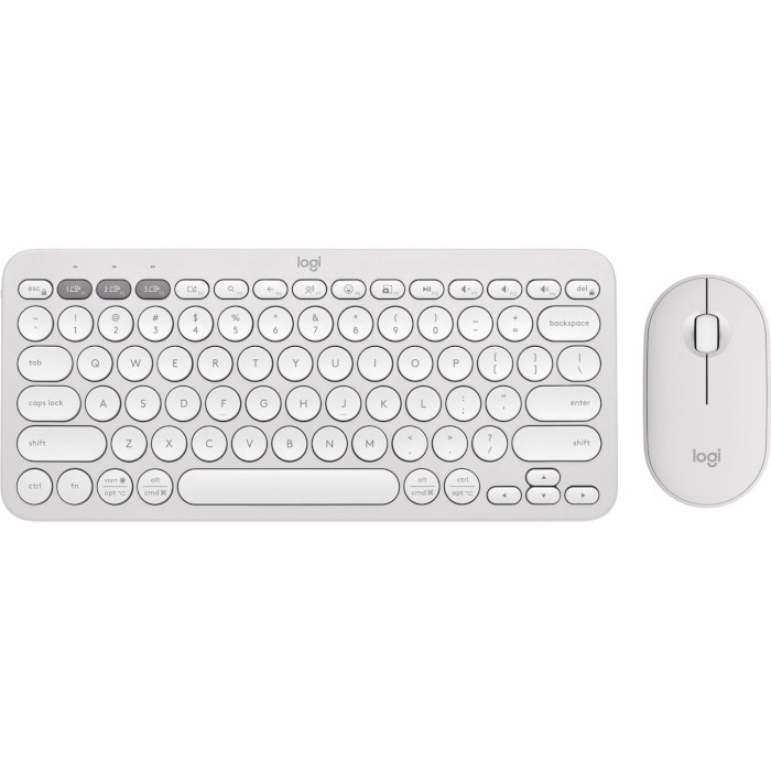 Комплект (клавіатура і мишка) Logitech Pebble 2 Combo White Wireless (920-012240)