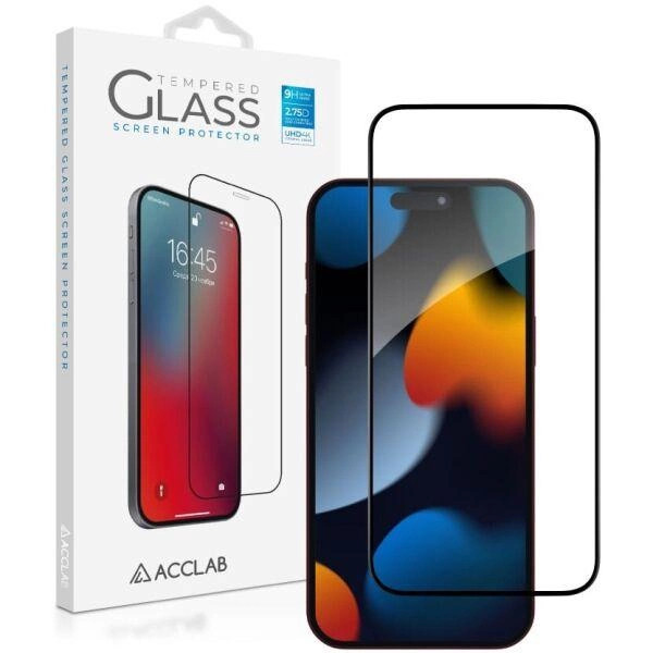 Защитное стекло ACCLAB Full Glue ESD for Apple iPhone 15 Pro Max Black