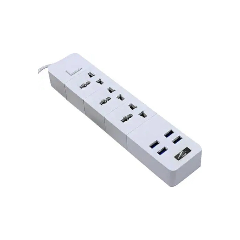 Сетевой фильтр Voltronic Tin-Т08 3sockets 4*USB White (Тin-Т08-White)