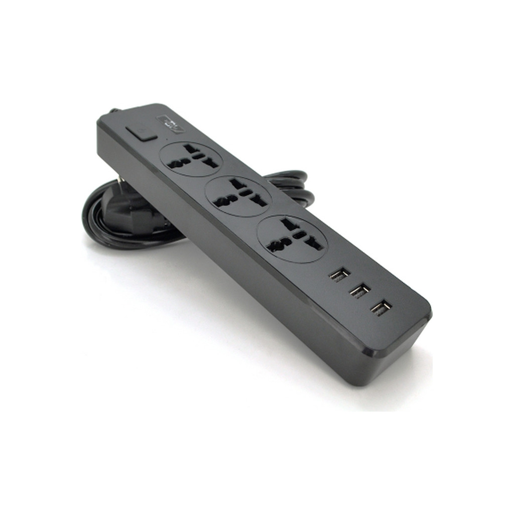 Сетевой фильтр Voltronic Tin-Т13 3sockets 3*USB Black (Тin-Т13-Black)
