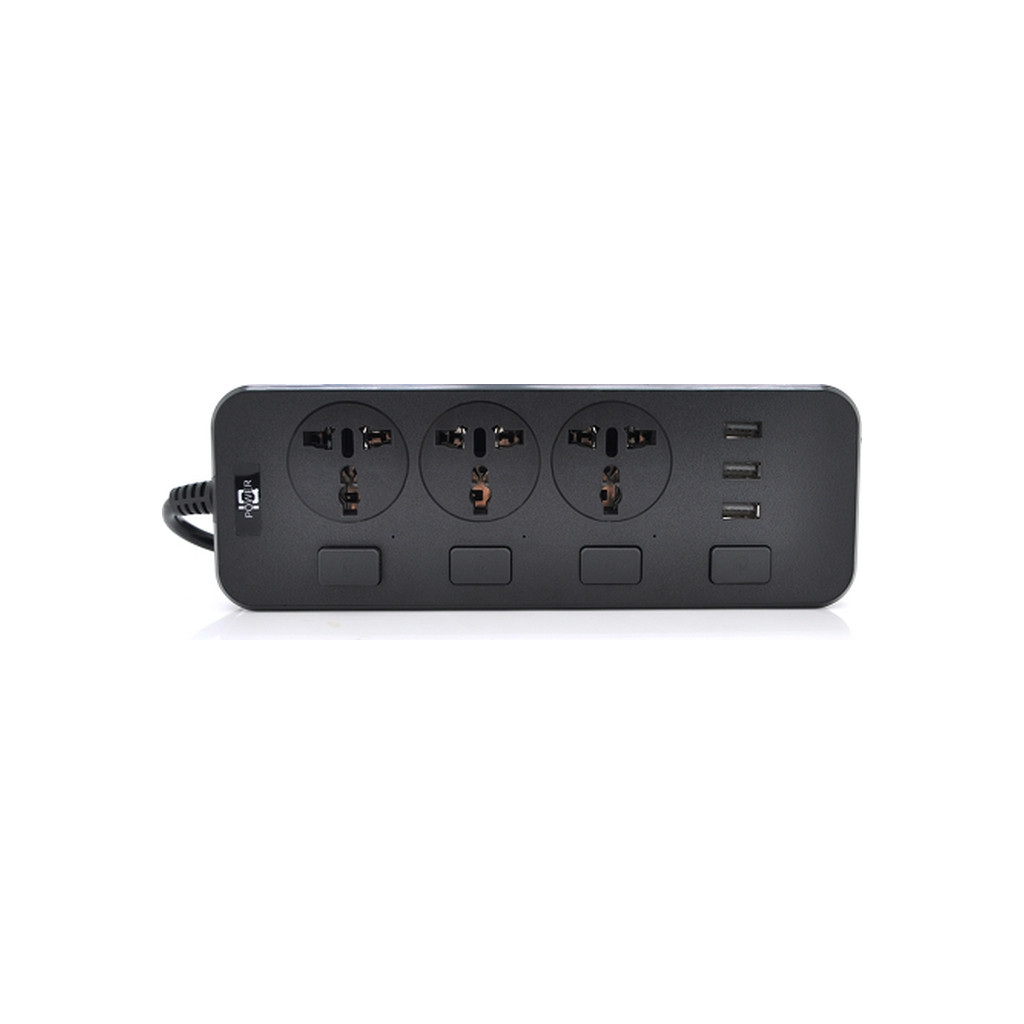 Сетевой фильтр Voltronic Tin-Т14 3sockets 3*USB Black (Тin-Т14-Black)