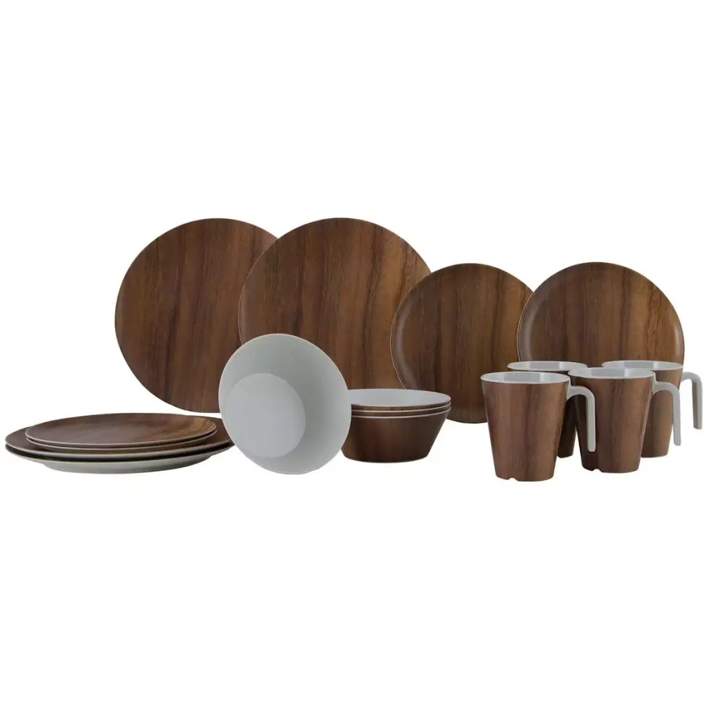 Посуд для відпочинку та туризму Gimex Tableware Nature 16 Pieces 4 Person Wood (6913100)