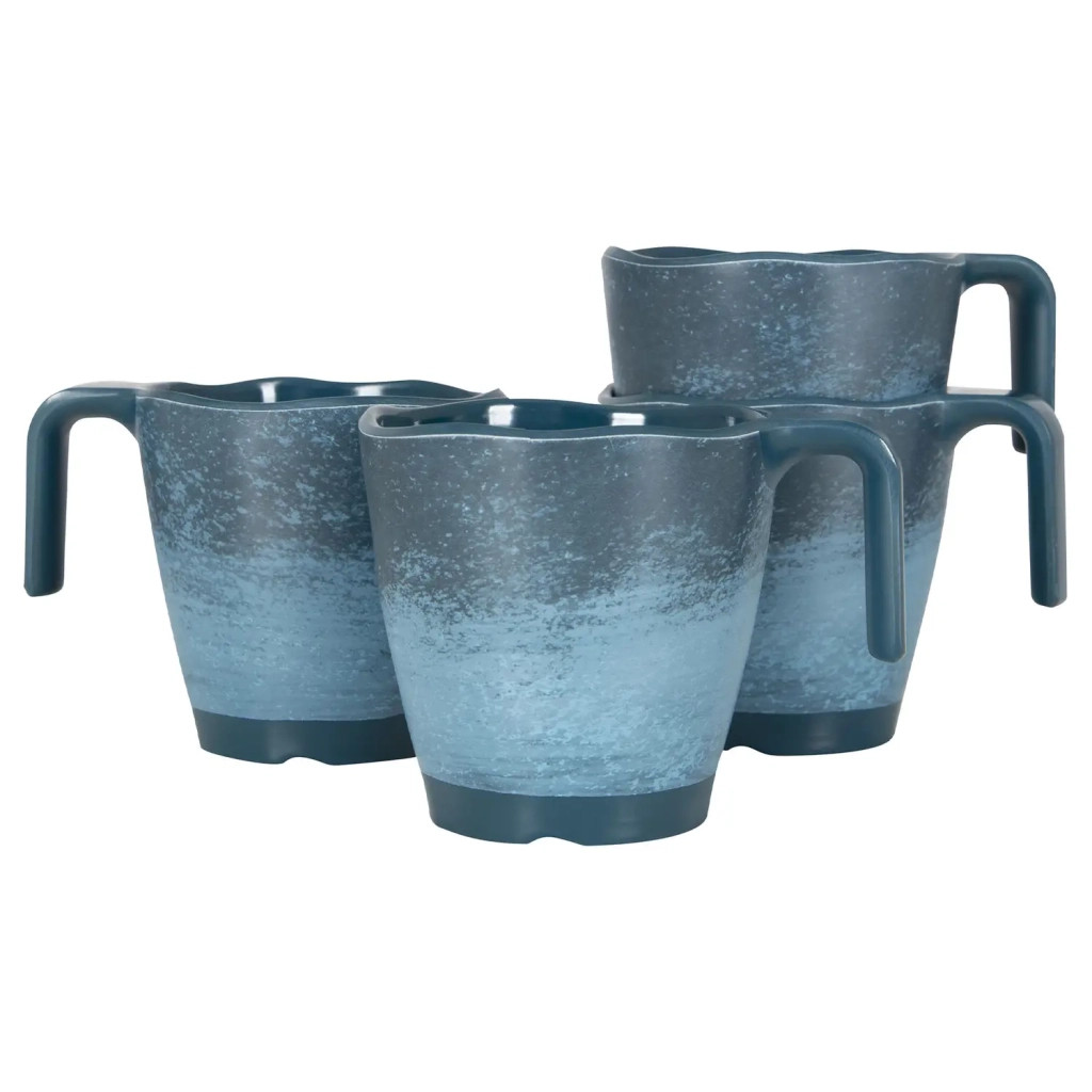 Посуд для відпочинку та туризму Gimex Mug Stone 4 Pieces 4 Person Dark Blue (6917120)