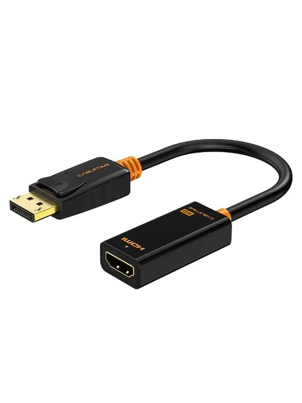 Адаптер и переходник Сabletime DisplayPort – HDMI, 0.2m, v2.0 (1920*1080p)/60HZ (CP22B)