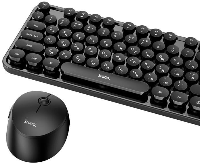 Комплект (клавіатура і мишка) Hoco DI25 Palladis Black (DI25B)