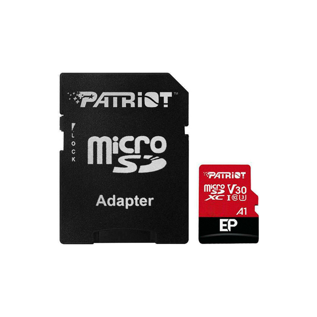 Карта пам'яті  MicroSDXC 1TB UHS-I/U3 Class 10 Patriot EP A1 R90/W80MB/s + SD-adapter (PEF1TBEP31MCX)