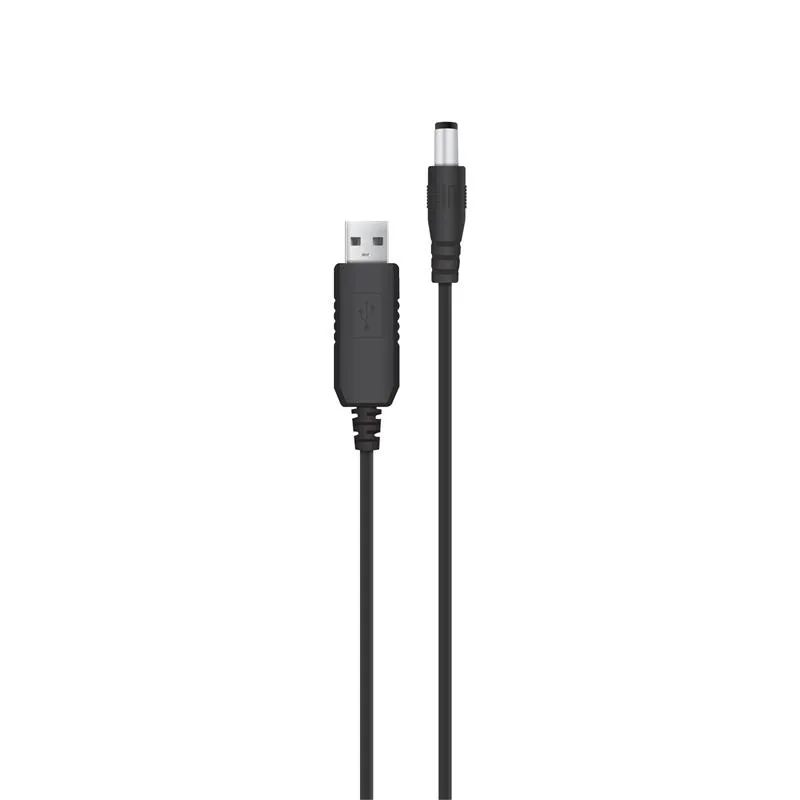 Кабель питания ACCLAB USB to DC, 5,5х2,5 mm, 9V, 1A, 1m Black (1283126565113)