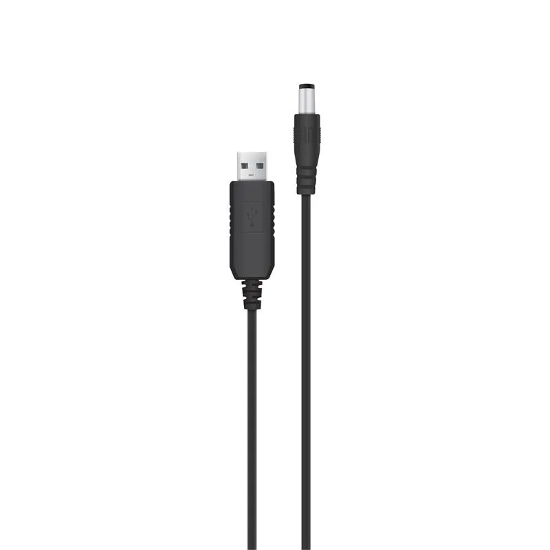 Кабель живлення ACCLAB USB to DC, 5,5х2,5 mm, 5V, 1,5A, 1m Black (1283126552823)