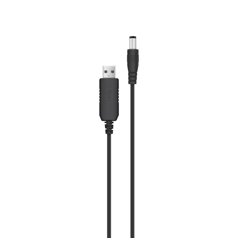 Кабель живлення ACCLAB USB to DC, 5,5х2,1 mm, 9V, 1A, 1 m Black (1283126552830)